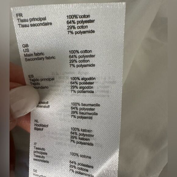 Maje Cipaje Jacquard Contrast Womens 100% Cotton Button Down Shirt- White large - Picture 10 of 12